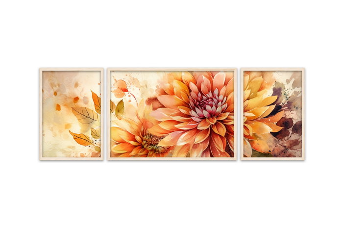Wallity Huhu301 Conjunto de 3 Cuadros Decorativos Multicolor